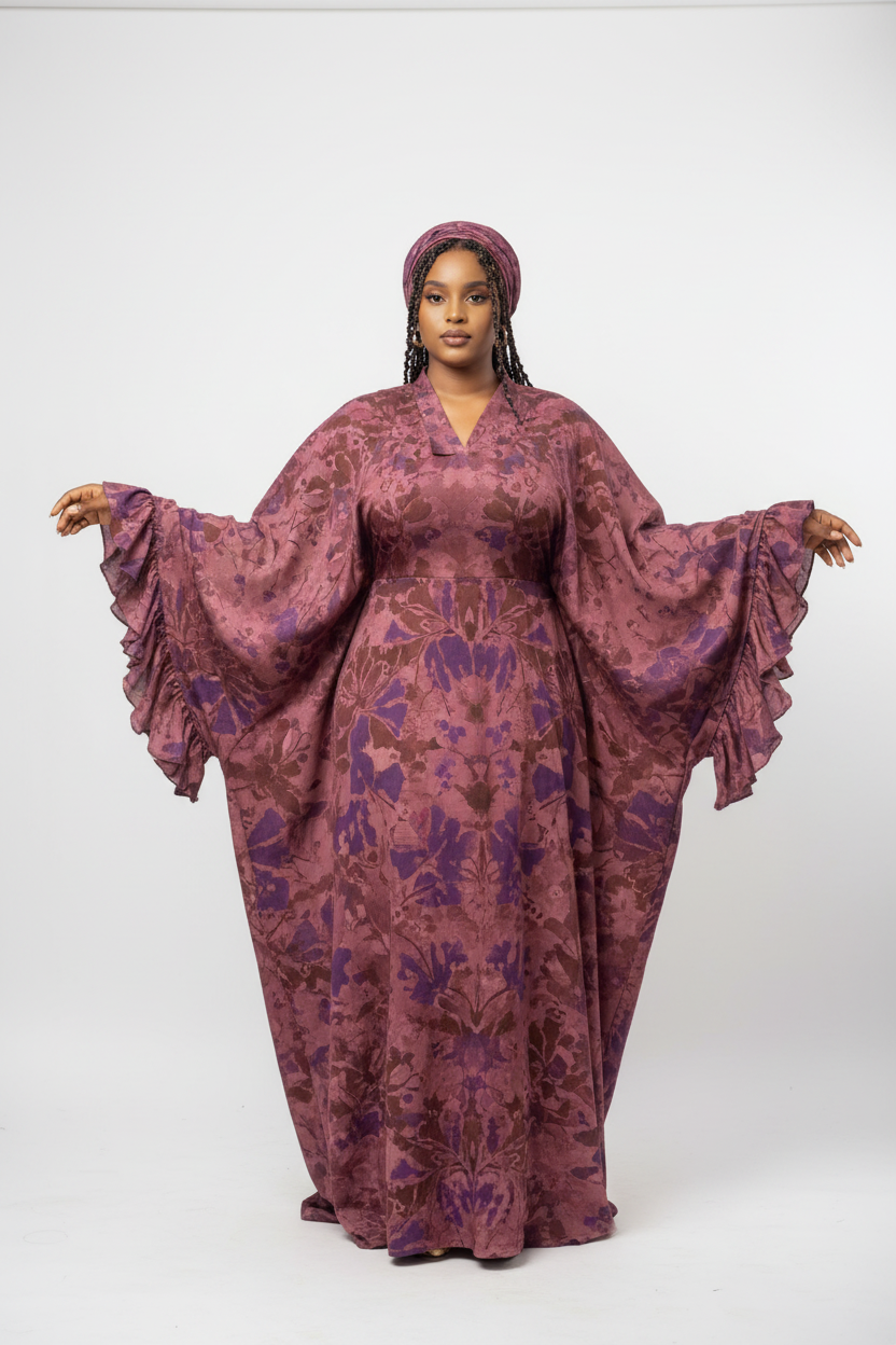 Robe longue avec foulard