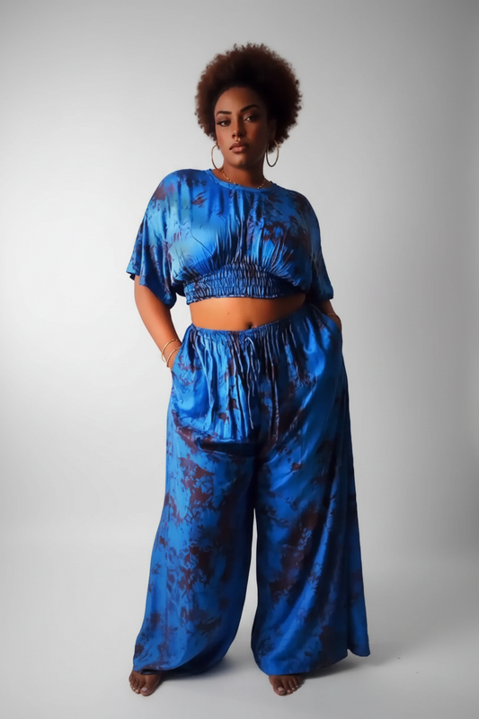 Ensemble crop et pantalon large