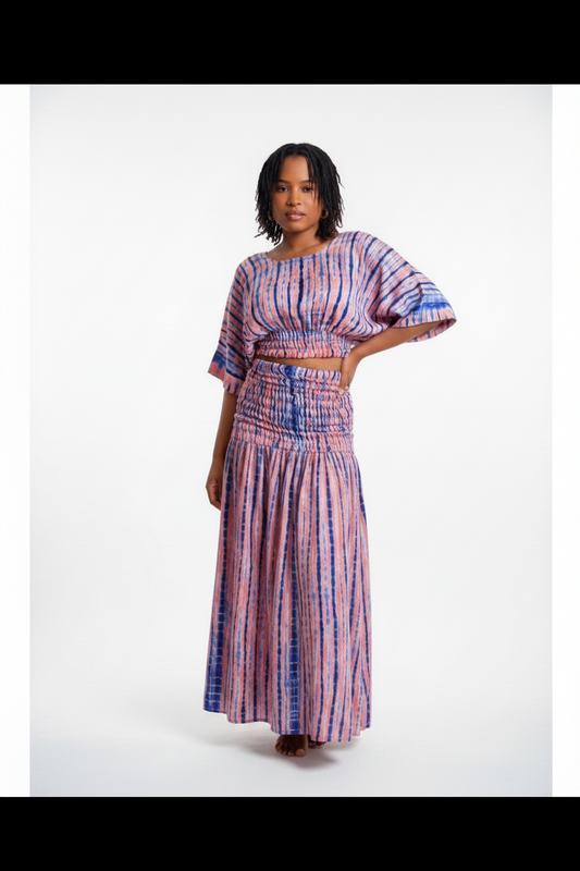 Ensemble crop et jupe longue