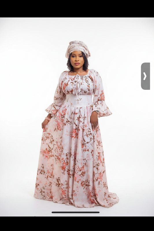 Robe longue avec foulard