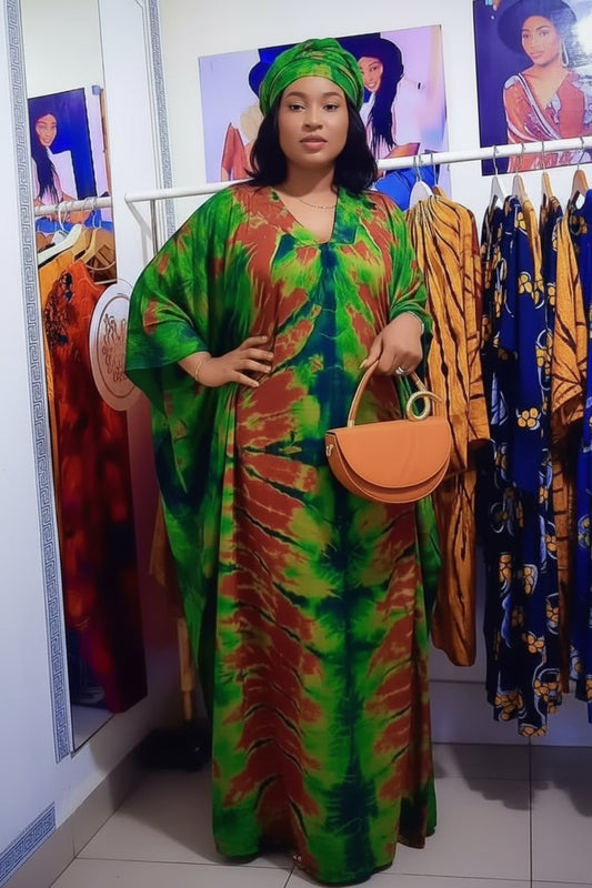 Robe longue avec foulard