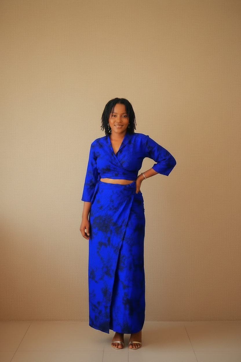 Ensemble crop top et pagne
